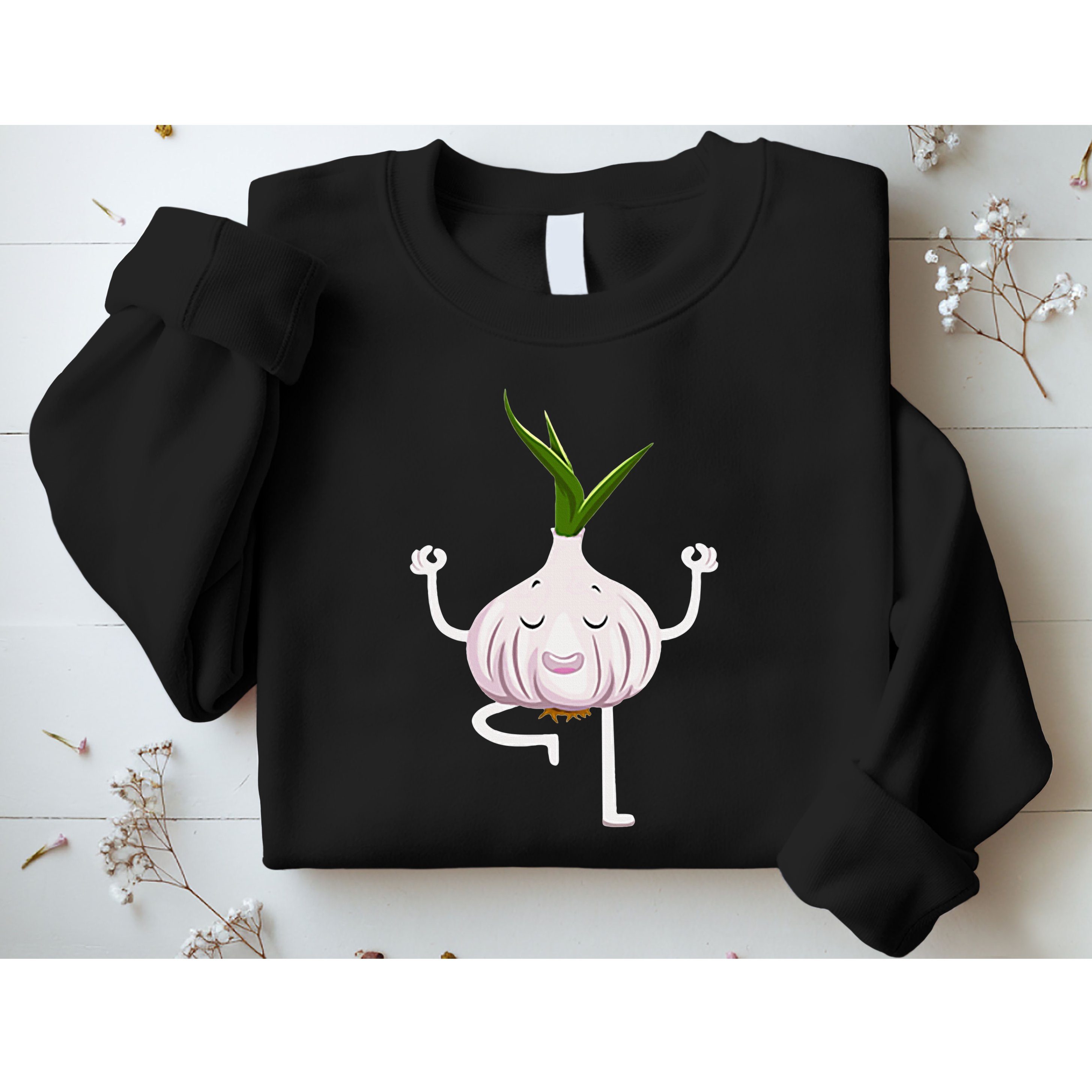Yoga Fitness Instructor Garlic Lover Vegetable Farmer Sweatshirt