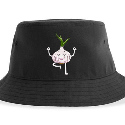 Yoga Fitness Instructor Garlic Lover Vegetable Farmer Sustainable Bucket Hat
