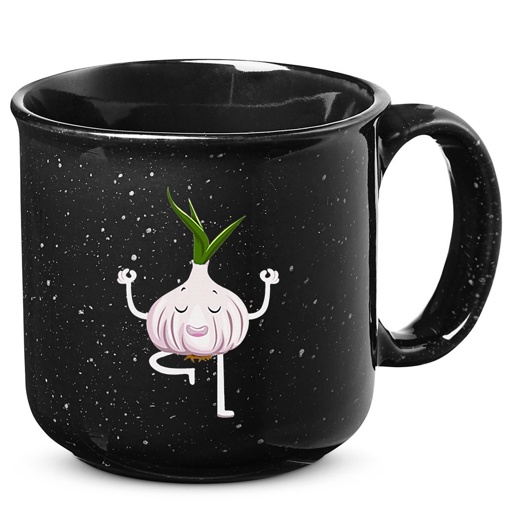 Yoga Fitness Instructor Garlic Lover Vegetable Farmer 15oz Campfire Ceramic Mug