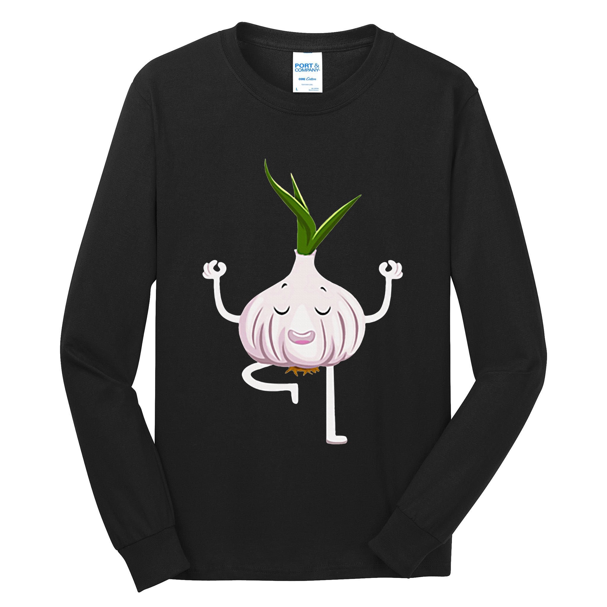 Yoga Fitness Instructor Garlic Lover Vegetable Farmer Tall Long Sleeve T-Shirt