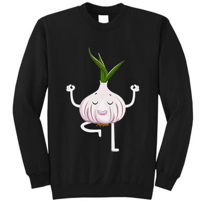 Yoga Fitness Instructor Garlic Lover Vegetable Farmer Tall Sweatshirt