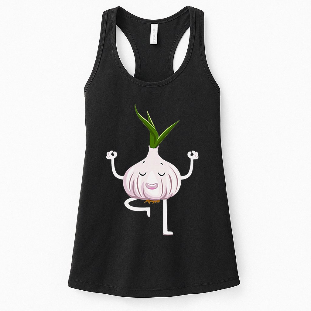 Yoga Fitness Instructor Garlic Lover Vegetable Farmer Womens Tank Top