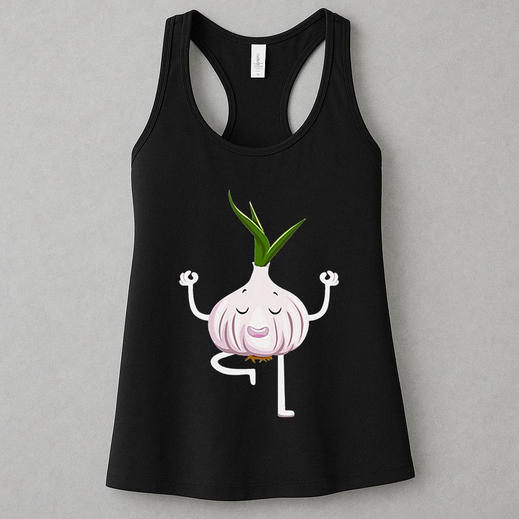 Yoga Fitness Instructor Garlic Lover Vegetable Farmer Womens Tank Top