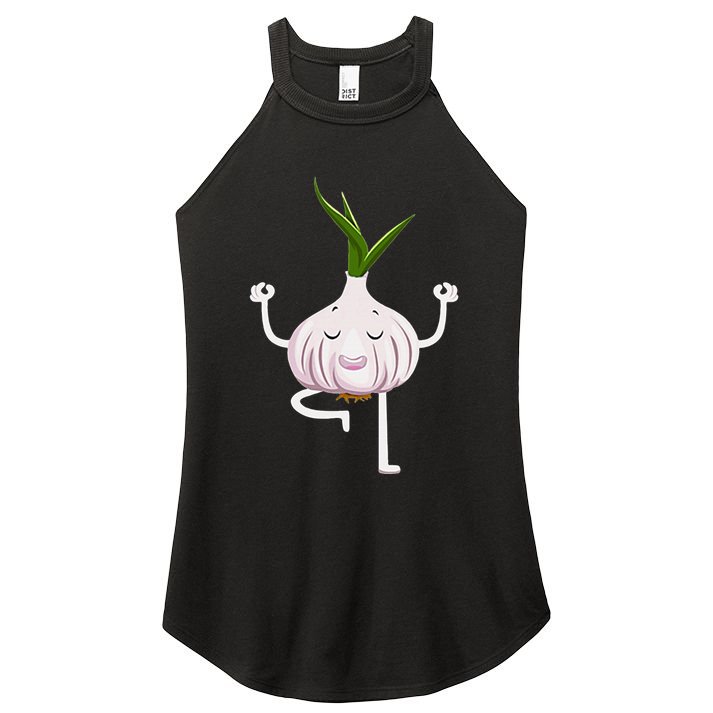 Yoga Fitness Instructor Garlic Lover Vegetable Farmer Women's Perfect Tri Rocker Tank