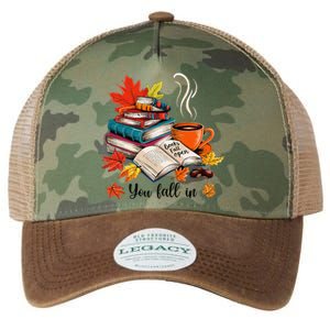 You Fall In Books Fall Open Coffee Book Reading Season Warm Legacy Tie Dye Trucker Hat