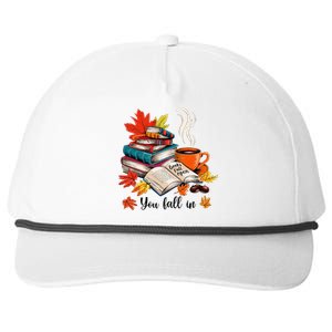 You Fall In Books Fall Open Coffee Book Reading Season Warm Snapback Five-Panel Rope Hat