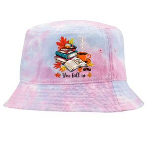 You Fall In Books Fall Open Coffee Book Reading Season Warm Tie-Dyed Bucket Hat