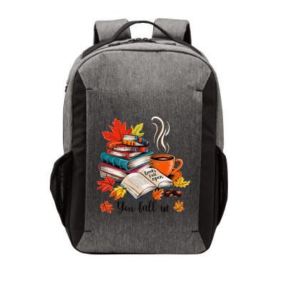 You Fall In Books Fall Open Coffee Book Reading Season Warm Vector Backpack