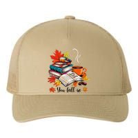 You Fall In Books Fall Open Coffee Book Reading Season Warm Yupoong Adult 5-Panel Trucker Hat