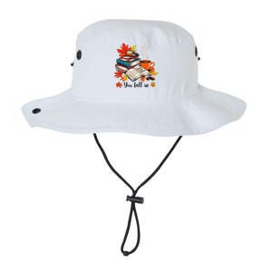 You Fall In Books Fall Open Coffee Book Reading Season Warm Legacy Cool Fit Booney Bucket Hat