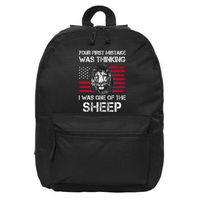 Your First Mistake Was Thinking I Was One Of The Sheep 16 in Basic Backpack