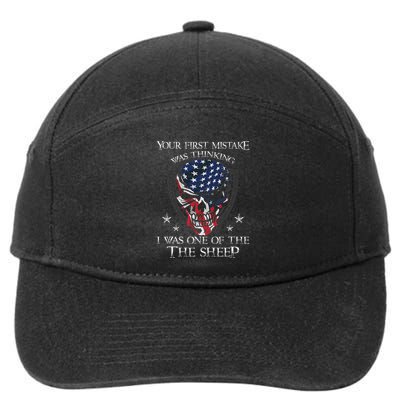 Your First Mistake Was Thinking I Was One Of The Skull 7-Panel Snapback Hat