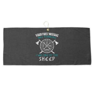 Your First Mistake Viking Norse Large Microfiber Waffle Golf Towel