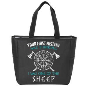 Your First Mistake Viking Norse Zip Tote Bag