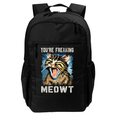 You're Freaking Meowt! Funny Cat Lover Vintage Cat Meow Meme Backpack