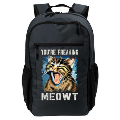 You're Freaking Meowt! Funny Cat Lover Vintage Cat Meow Meme Daily Commute Backpack