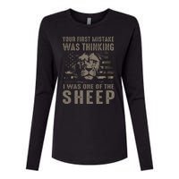 Your First Mistake Was Thinking I Was One Of The Sheep Womens Cotton Relaxed Long Sleeve T-Shirt