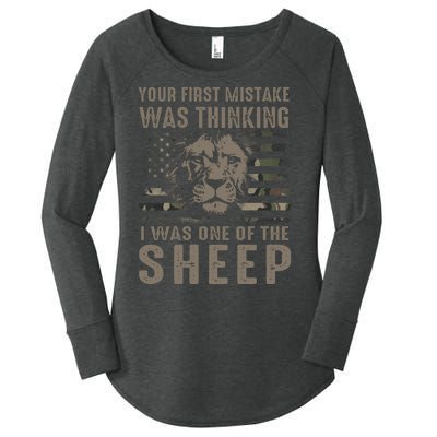 Your First Mistake Was Thinking I Was One Of The Sheep Women's Perfect Tri Tunic Long Sleeve Shirt