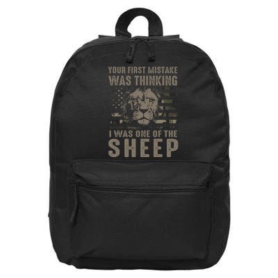 Your First Mistake Was Thinking I Was One Of The Sheep 16 in Basic Backpack