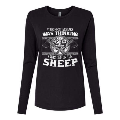 Your First Mistake Was Thinking I Was One Of The Sheep Womens Cotton Relaxed Long Sleeve T-Shirt