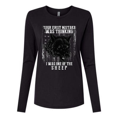 Your First Mistake Was Thinking I Was One Of The Sheep Womens Cotton Relaxed Long Sleeve T-Shirt