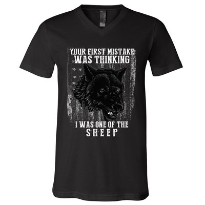 Your First Mistake Was Thinking I Was One Of The Sheep V-Neck T-Shirt