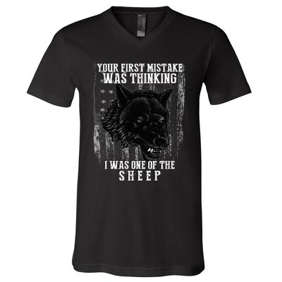 Your First Mistake Was Thinking I Was One Of The Sheep V-Neck T-Shirt