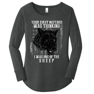 Your First Mistake Was Thinking I Was One Of The Sheep Women's Perfect Tri Tunic Long Sleeve Shirt