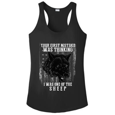 Your First Mistake Was Thinking I Was One Of The Sheep Ladies PosiCharge Competitor Racerback Tank