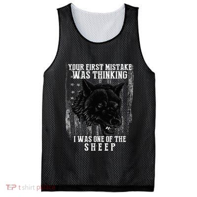 Your First Mistake Was Thinking I Was One Of The Sheep Mesh Reversible Basketball Jersey Tank