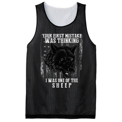 Your First Mistake Was Thinking I Was One Of The Sheep Mesh Reversible Basketball Jersey Tank