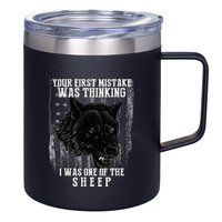 Your First Mistake Was Thinking I Was One Of The Sheep 12oz Stainless Steel Coffee Mug
