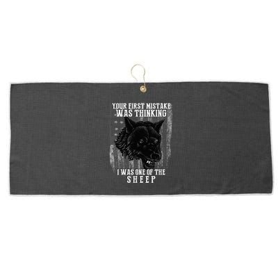 Your First Mistake Was Thinking I Was One Of The Sheep Large Microfiber Waffle Golf Towel