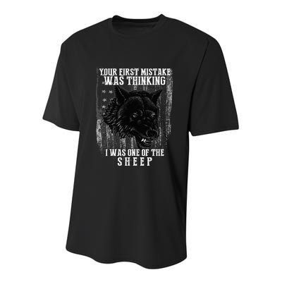 Your First Mistake Was Thinking I Was One Of The Sheep Youth Performance Sprint T-Shirt