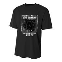 Your First Mistake Was Thinking I Was One Of The Sheep Youth Performance Sprint T-Shirt