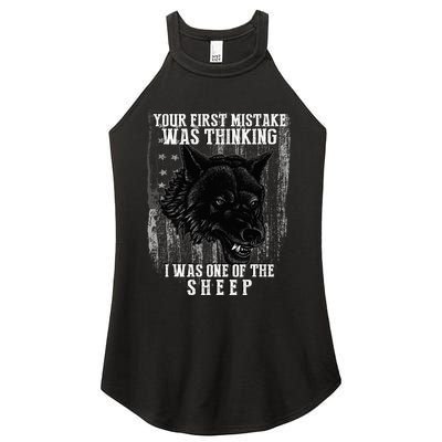 Your First Mistake Was Thinking I Was One Of The Sheep Women's Perfect Tri Rocker Tank
