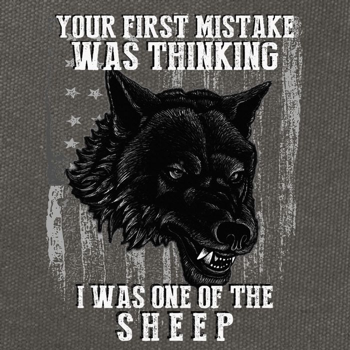 Your First Mistake Was Thinking I Was One Of The Sheep Cotton Canvas Backpack