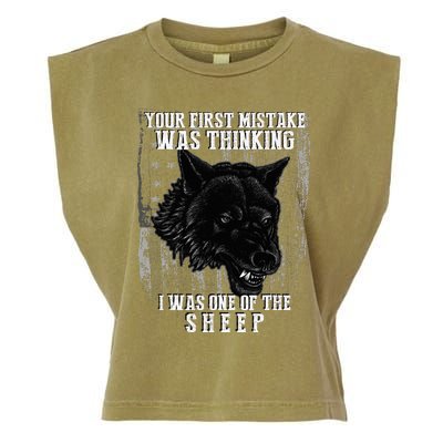 Your First Mistake Was Thinking I Was One Of The Sheep Garment-Dyed Women's Muscle Tee