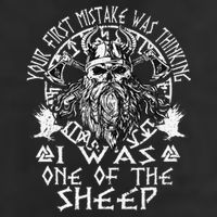 Your First Mistake Was Thinking I Was One Of The Sheep 7 Panel Mesh Trucker Snapback Hat
