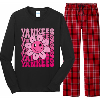 Y.A.N.K.E.E.S First Name I Love Y.A.N.K.E.E.S Girl Groovy 80s Vintage Long Sleeve Pajama Set