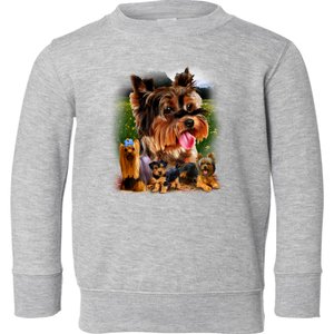 Yorkie Family Of Dogs Portrait Toddler Sweatshirt