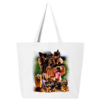 Yorkie Family Of Dogs Portrait 25L Jumbo Tote