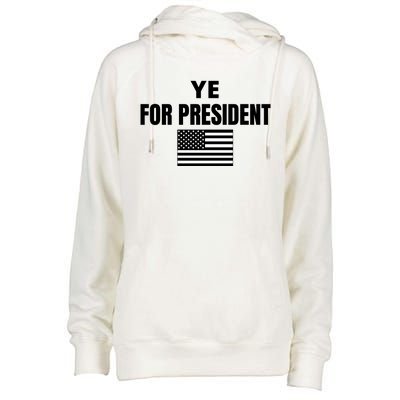 YE FOR PRESIDENT Womens Funnel Neck Pullover Hood