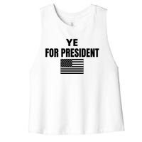 YE FOR PRESIDENT Women's Racerback Cropped Tank