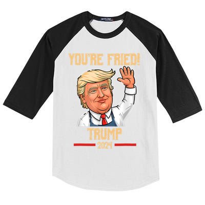 YouRe Fired Political Slogan Graphic Kids Colorblock Raglan Jersey