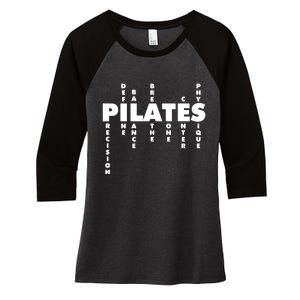 Yoga Fitness Pilates Lovers Workout Training Pilates Instructor Trainer Women's Tri-Blend 3/4-Sleeve Raglan Shirt