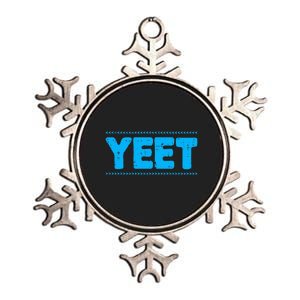 Yeet Funny Saying Quote Slang Metallic Star Ornament