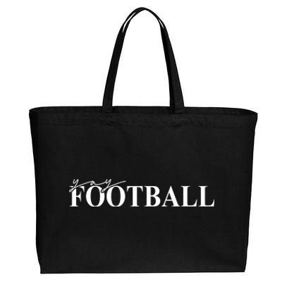 Yay Football Sport Lover Cotton Canvas Jumbo Tote