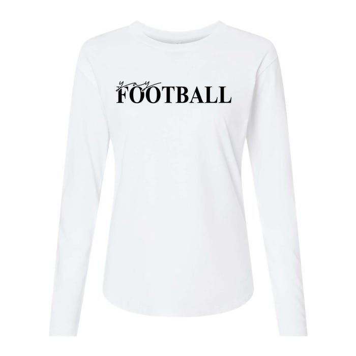 Yay Football Sport Lover Womens Cotton Relaxed Long Sleeve T-Shirt