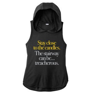 Young Frankenstein Stay Close To The Candles... Ladies PosiCharge Tri-Blend Wicking Draft Hoodie Tank